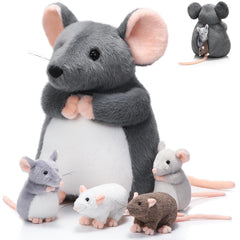 Arrowbash mouse plush mother rat 14in ready for cozy hugs and storytelling.
