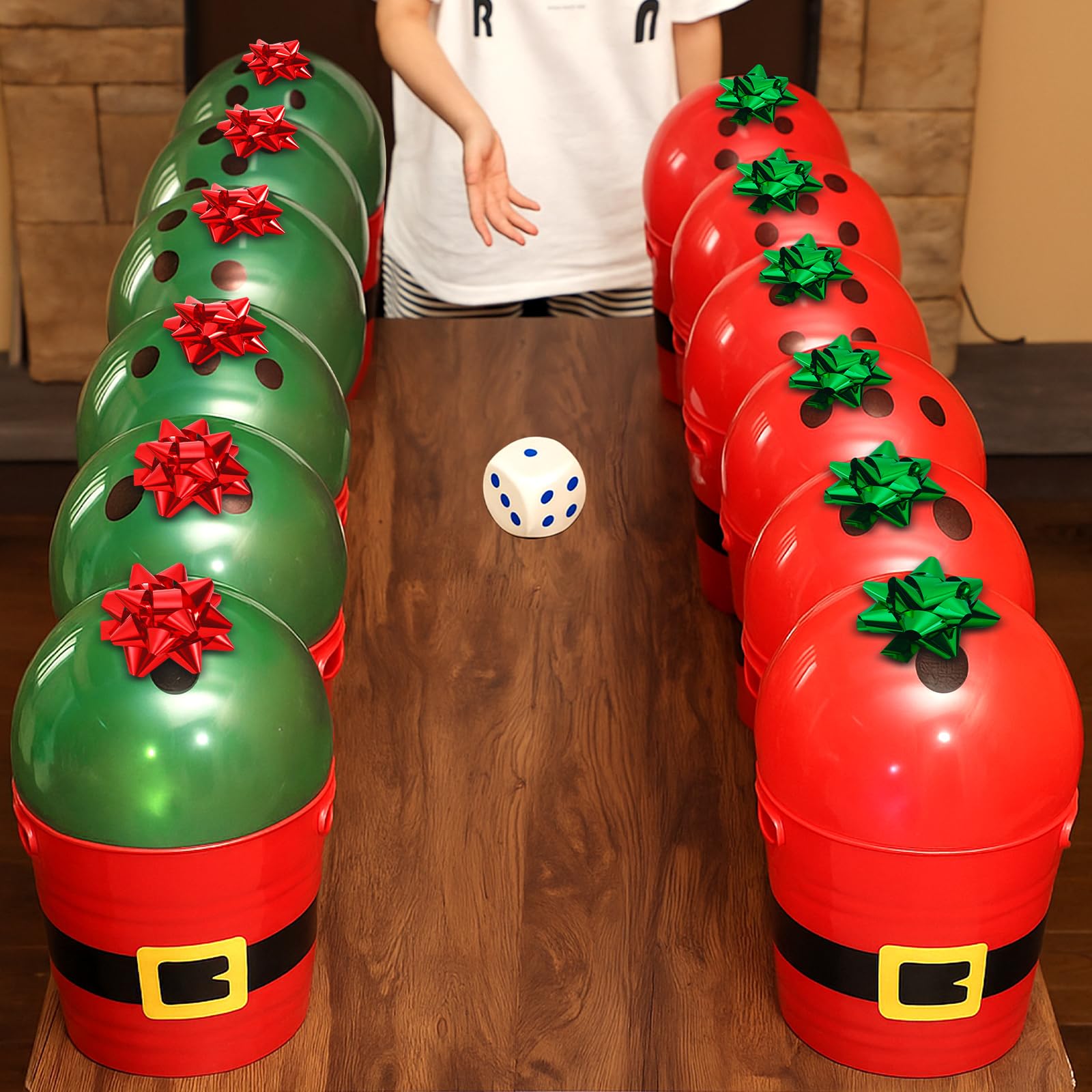 Arrowbash Santa belt buckets for festive gift games, durable and kid-friendly.