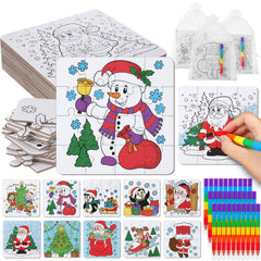 Arrowbash Santa color-your-own puzzle for festive family coloring fun