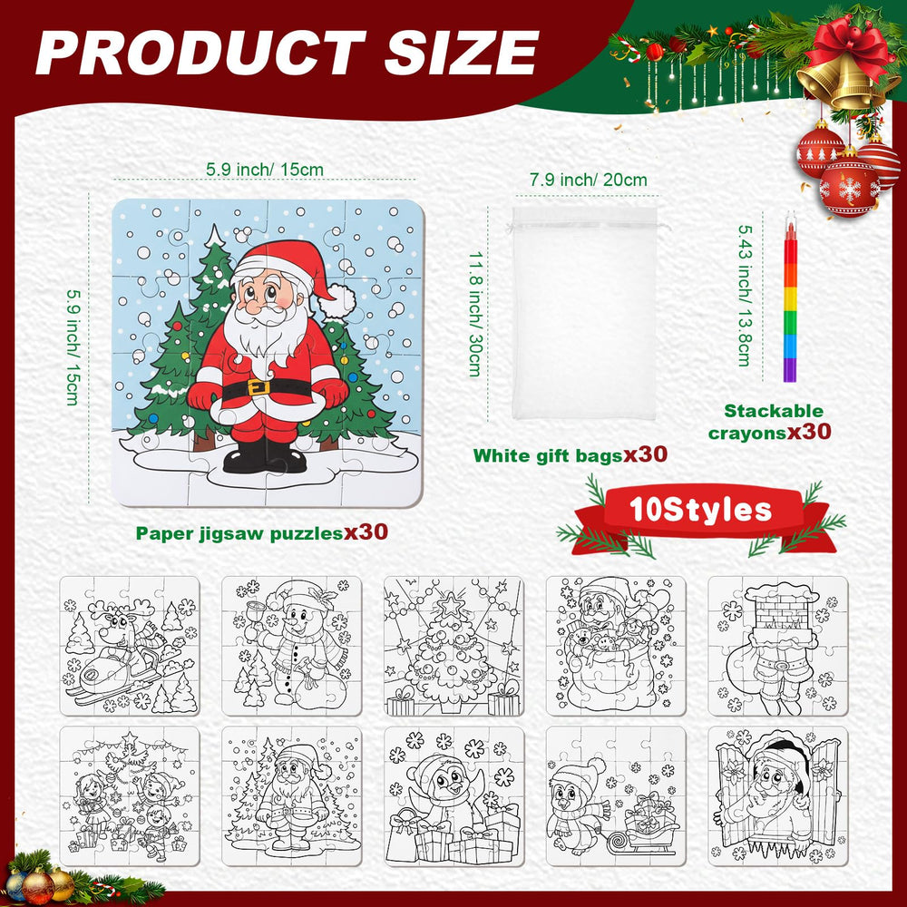 Arrowbash snowman color-your-own puzzle with crayons for winter crafts