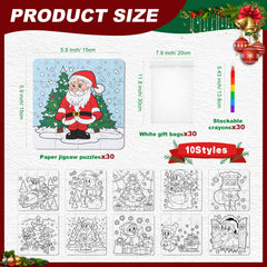 Arrowbash snowman color-your-own puzzle with crayons for winter crafts