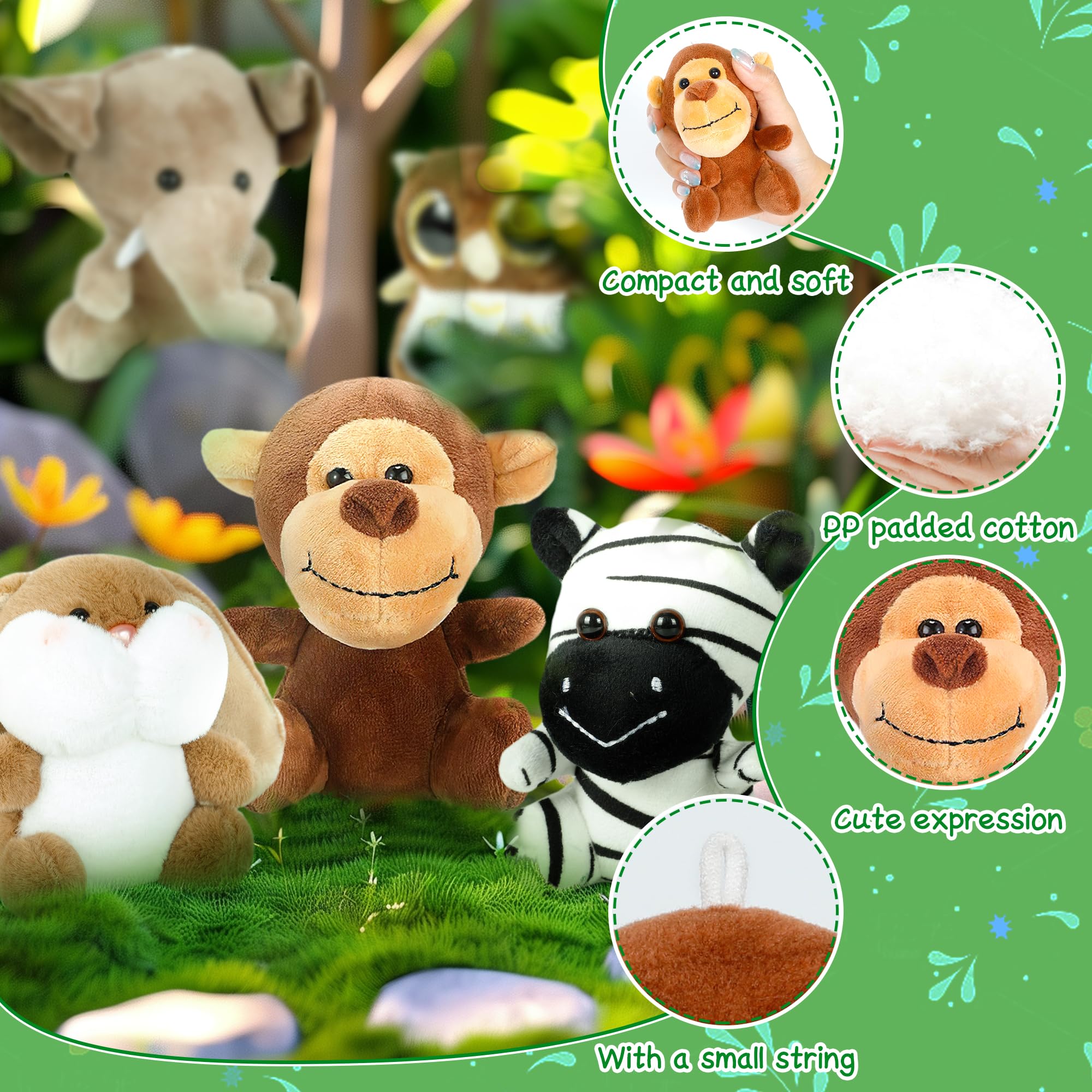 Arrozon bear 4.5-inch mini plush, soft stocking stuffer that sparks smiles