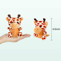 Arrozon giraffe 4.5-inch mini plush, tall, charming friend for daily fun