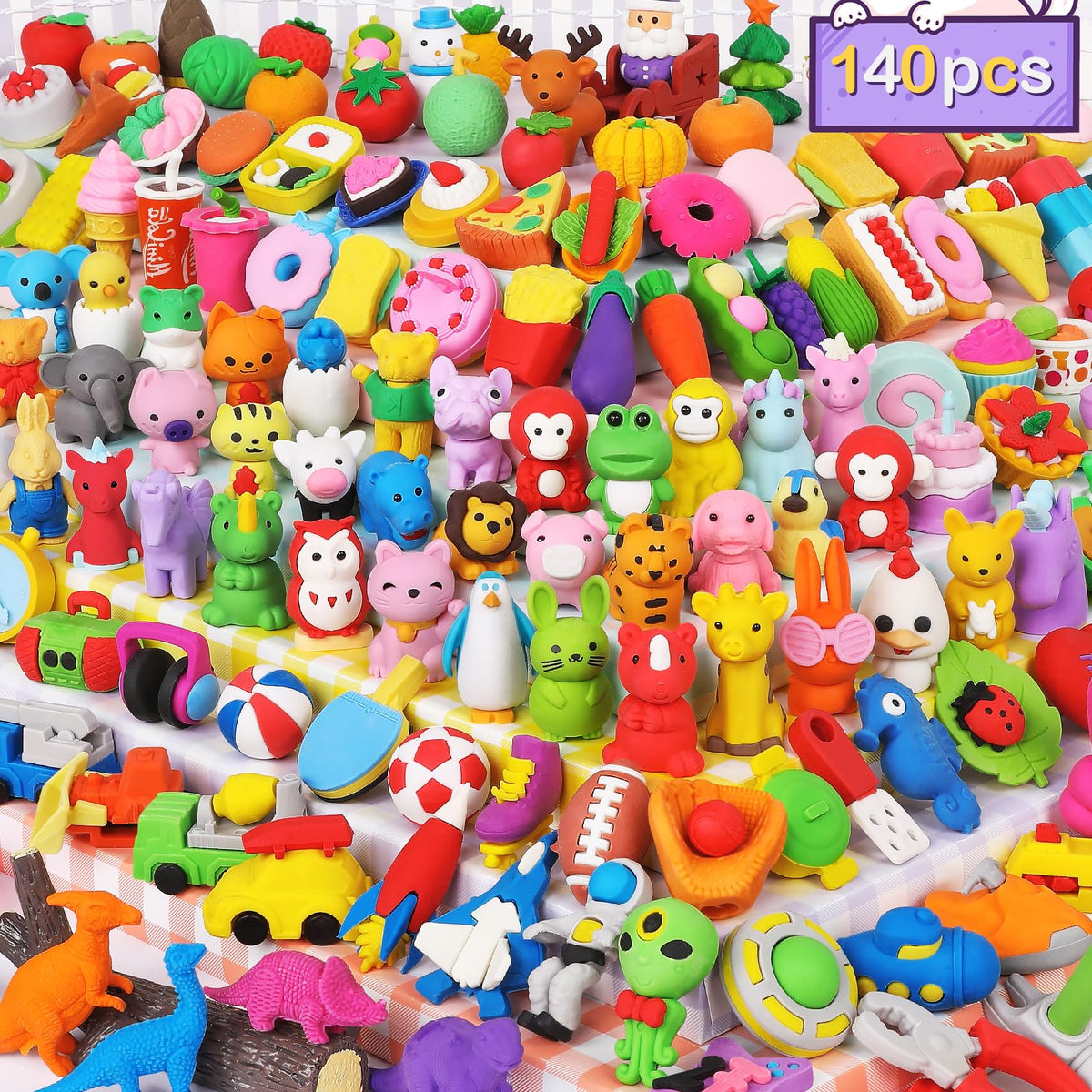 Arscniek panda eraser set enhances color recognition and imaginative play.