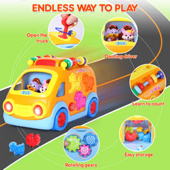 arscniek obstacle-aware toy bus automatically steers to encourage crawling and walking.