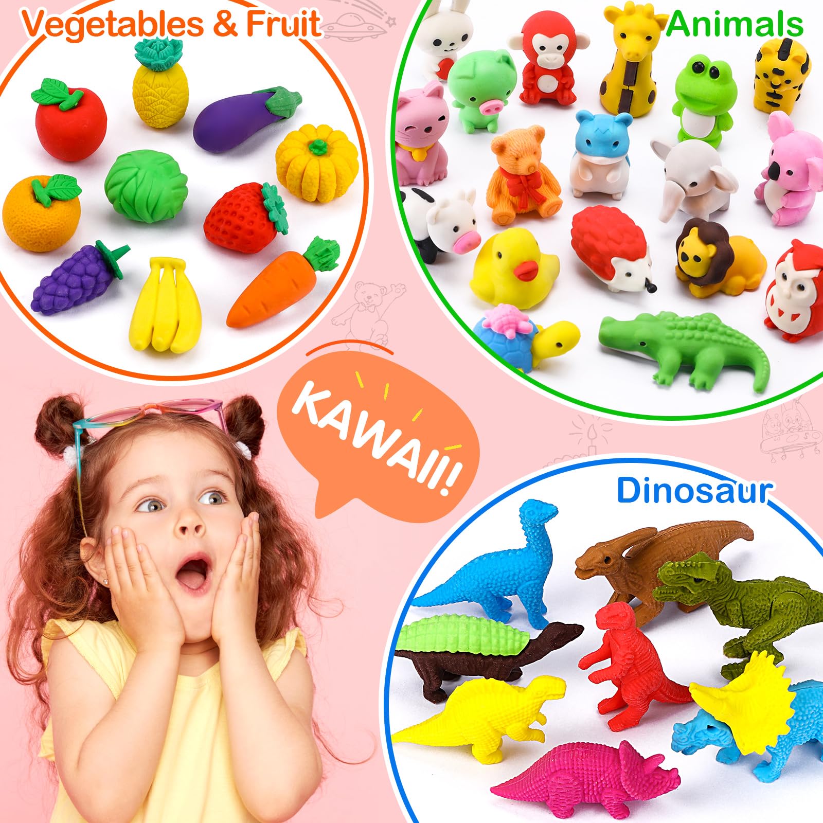 Arscniek cupcake eraser puzzle provides colorful desk sensory play.
