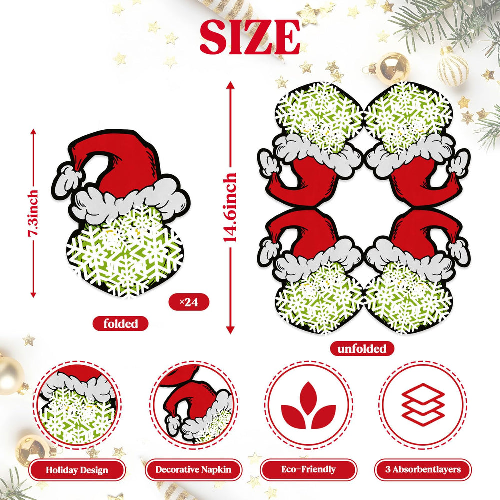 Arsemica Christmas napkins 5x5 absorb spills while adding cheerful accents