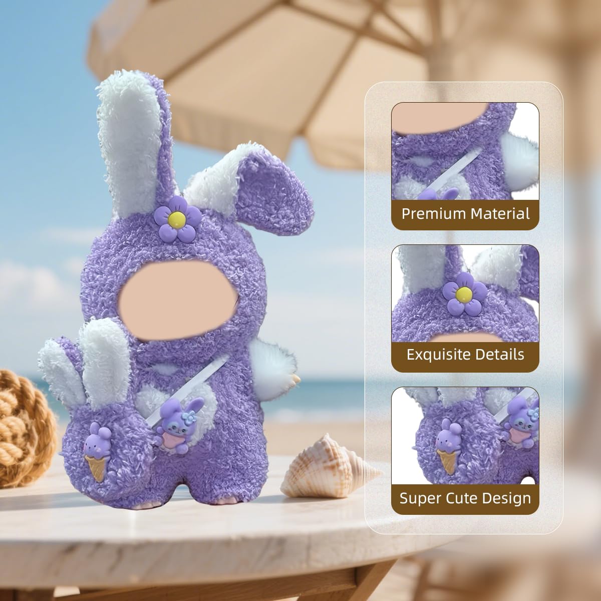 Arsfit Labubu 17cm doll overalls enhance playful, versatile styling options.
