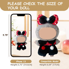 Arsfit Labubu 17cm doll patterns and prints add trend-forward charm.