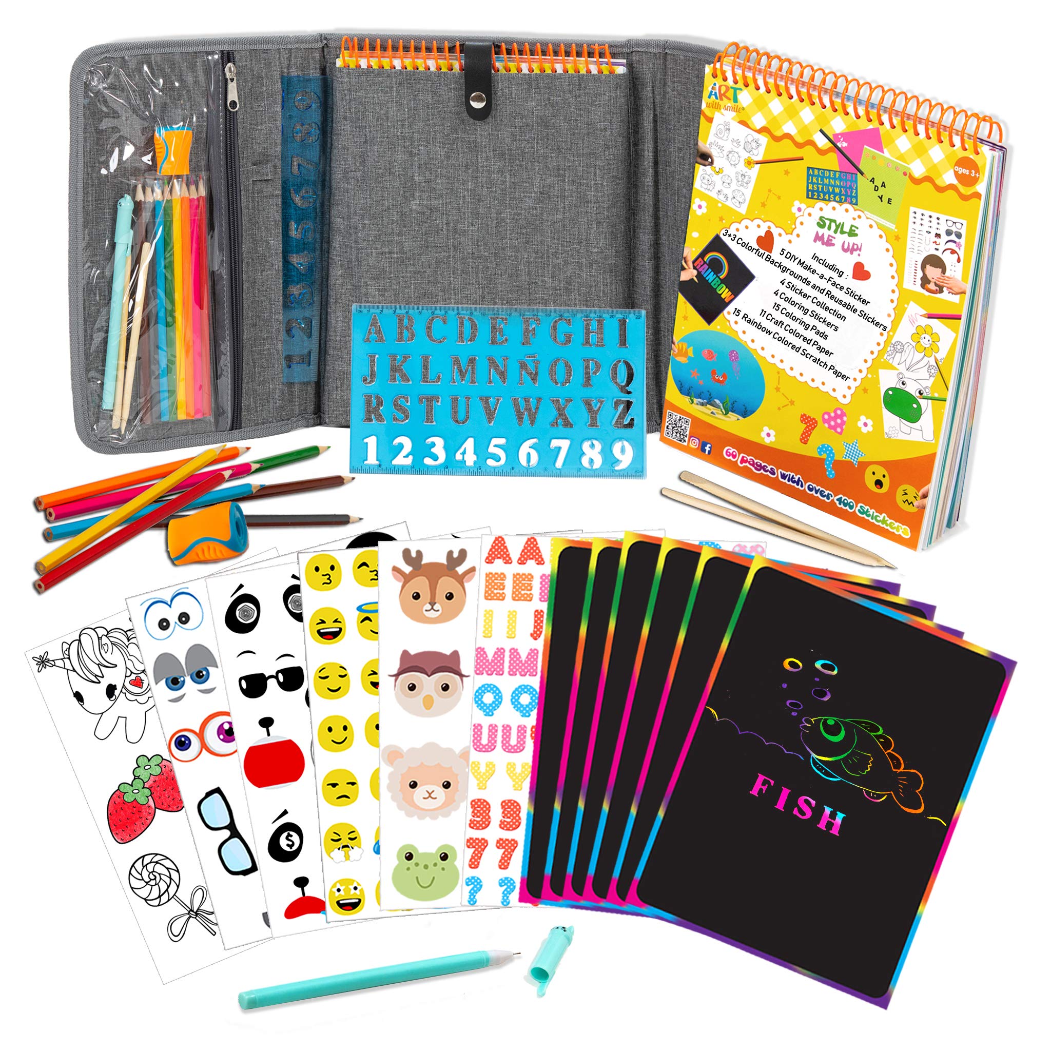 Art with Smile activity book 60 page kit for creative play and learning