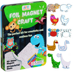 Art with Smile foil art kit animal magnets for imaginative play on the go.