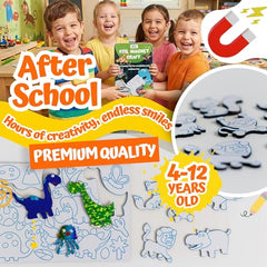 Art with Smile foil art kit googly eyes enhance character details.