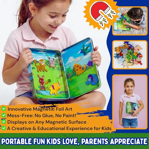 Art with Smile foil art kit portable tin keeps supplies organized.