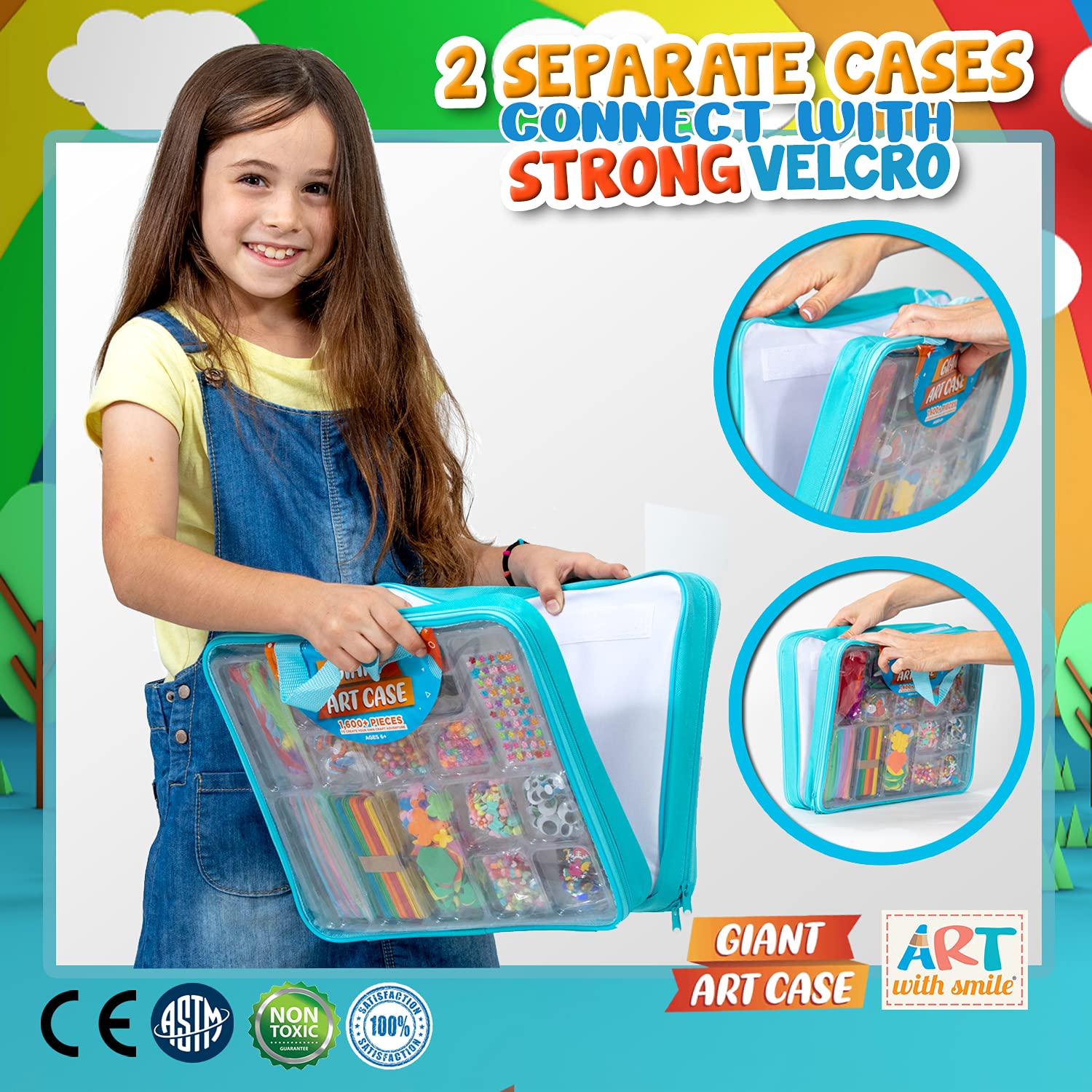 Art with Smile safety certified supplies meet ASTM and EN71 standards for parent peace of mind.
