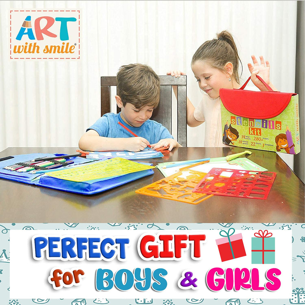 Art with Smile stencil theme sheets spark imaginative projects.