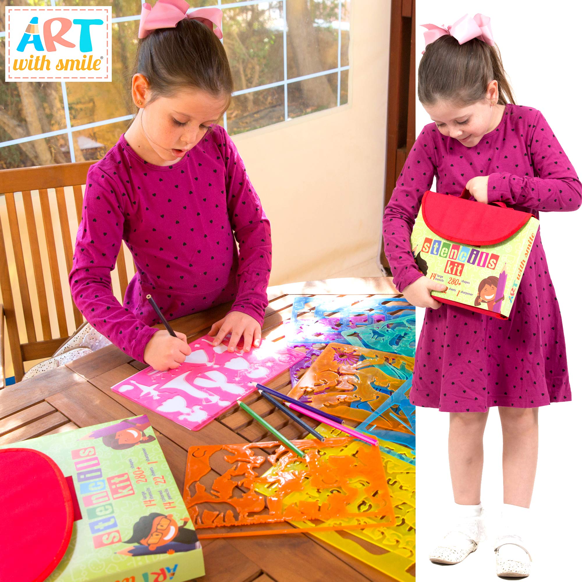 Art with Smile travel drawing board on the road supports creativity.