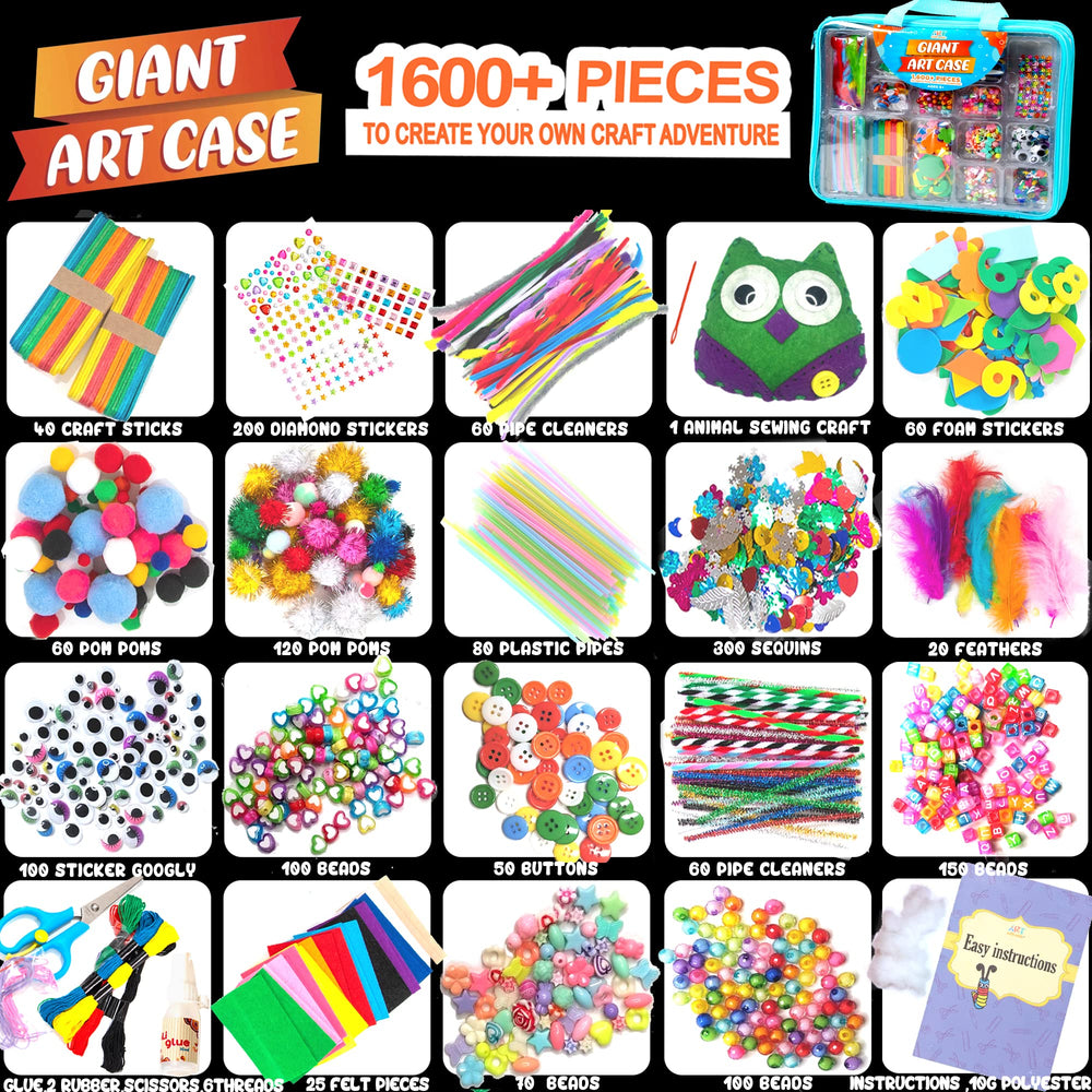Art with Smile assorted materials for DIY jewelry and decorations, inspiring creativity.