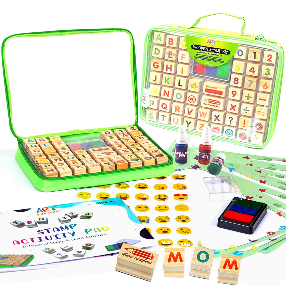Art with Smile ink pad 3 colors provides vivid, quick-dry stamps for mess-free crafting.