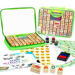 Art with Smile wooden large stamp set letters for kids delivers crisp impressions for learning.