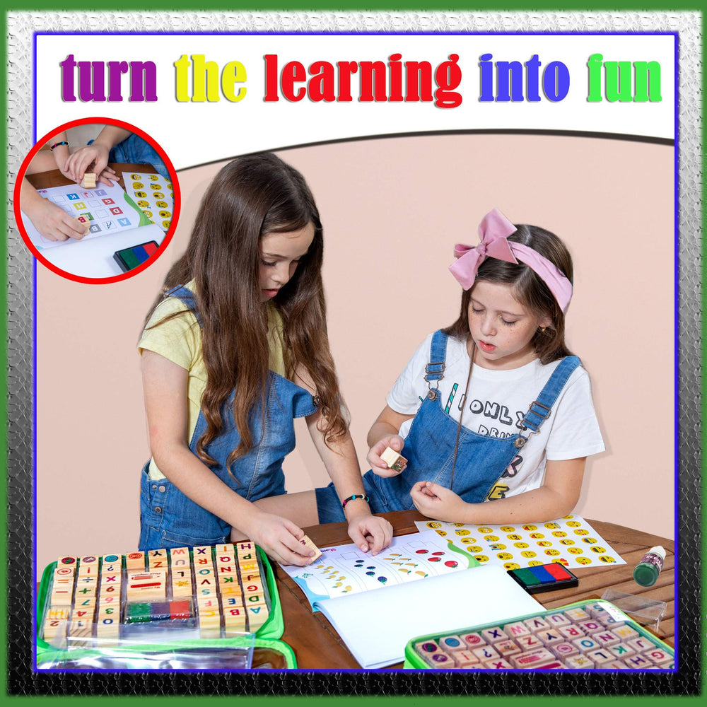 Art with Smile stamps in action showing neat, mess-free craft sessions.