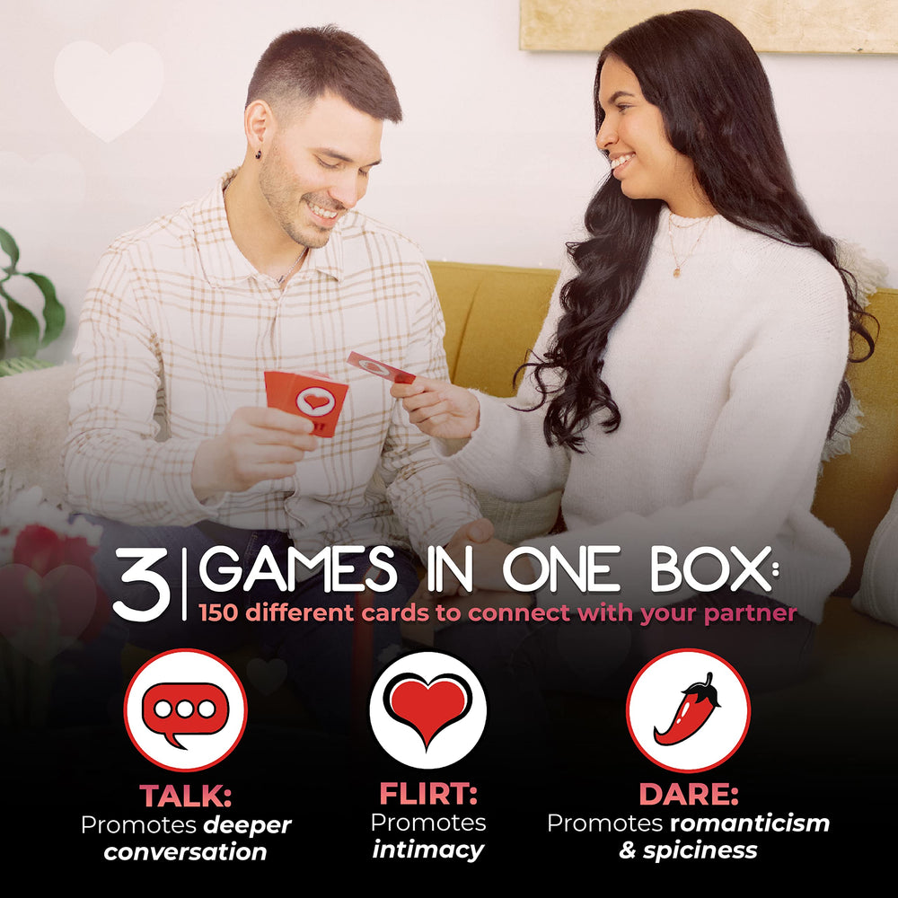 Artagia date night box open showing colorful cards for intimate moments