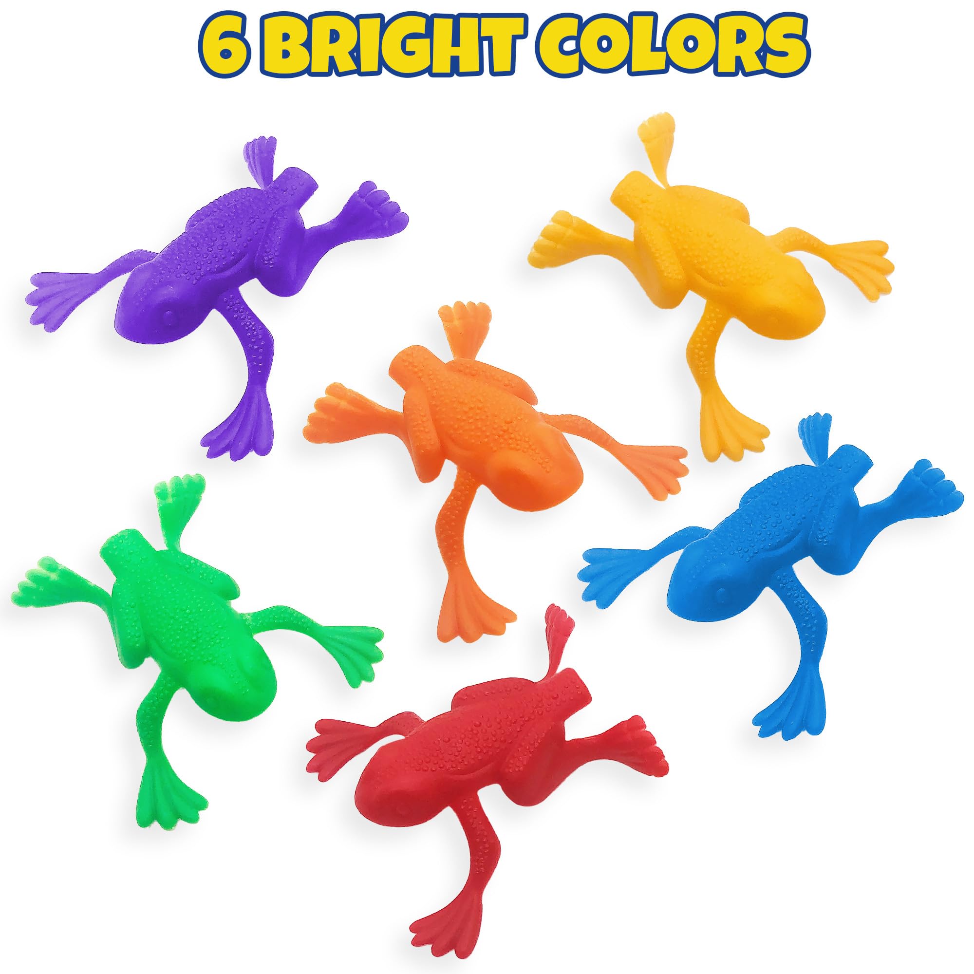 ArtCreativity Jump-n-Leap frogs in action with tails pressed for leaps.