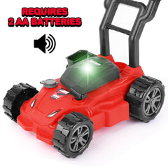 ArtCreativity 21-inch mower shows realistic motor sound as wheels turn