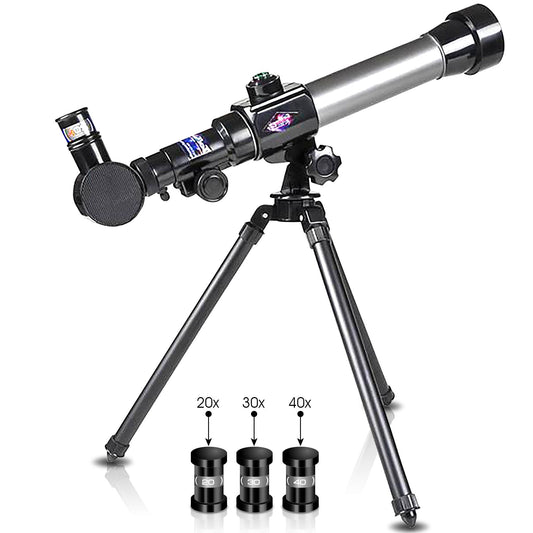 ArtCreativity telescope with three eyepieces for versatile viewing.