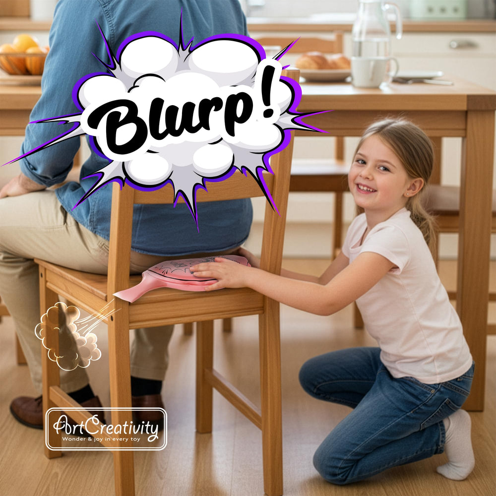 ArtCreativity anti-burst latex cushion endures repeated sitting and pranks.