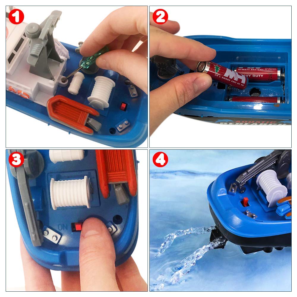 ArtCreativity Aquatic Research Vessel battery compartment helps quick setup for underwater missions.