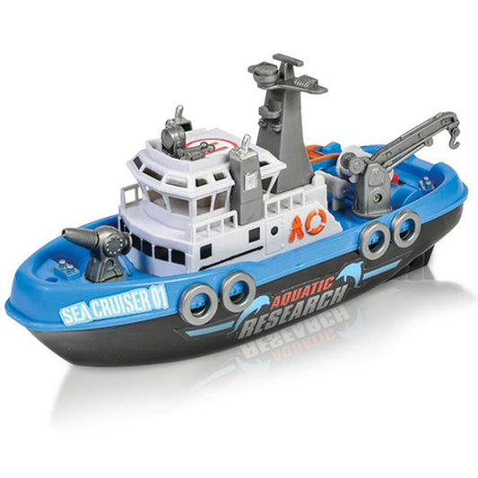 ArtCreativity Aquatic Research Vessel front view, durable bath toy for imaginative play.
