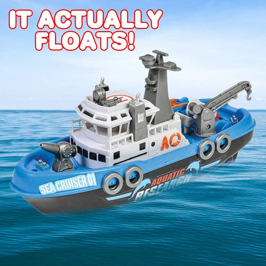ArtCreativity Aquatic Research Vessel side view highlights floating action for splashy pool play.