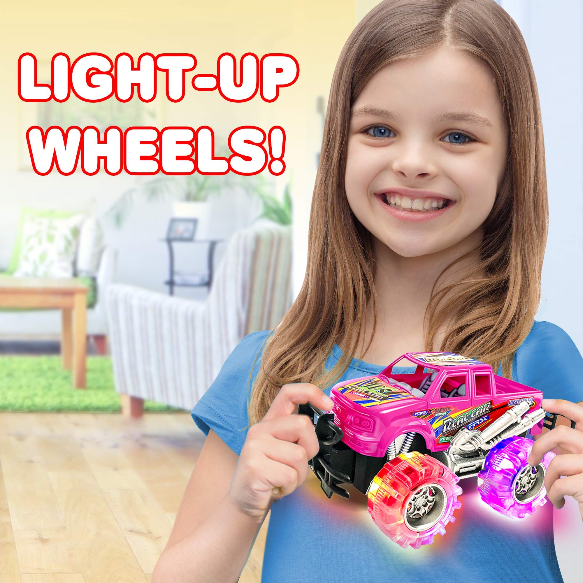 ArtCreativity monster trucks arrive battery-included for ready-to-play fun.