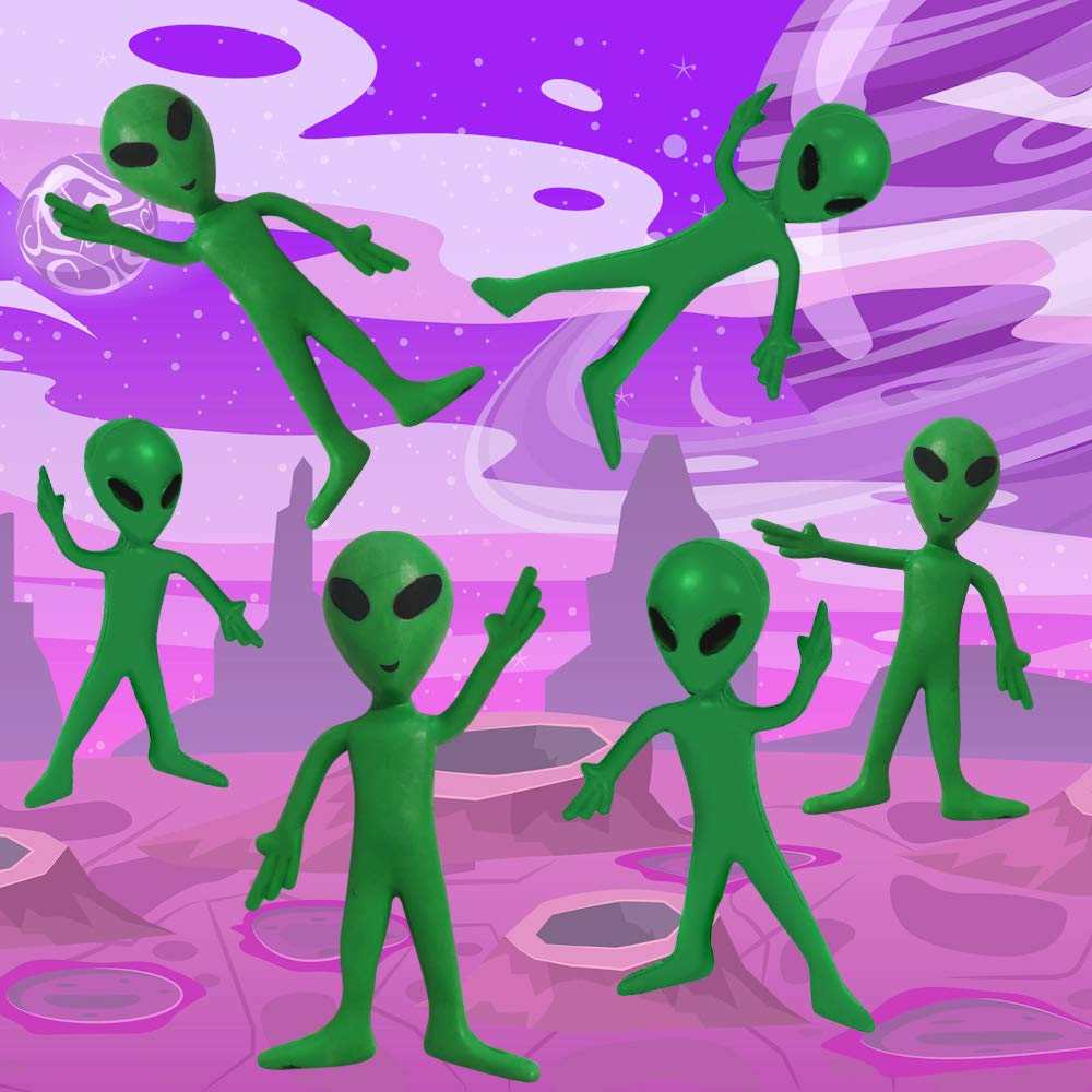 ArtCreativity bendable alien figure on desk, promotes calm during work or study.