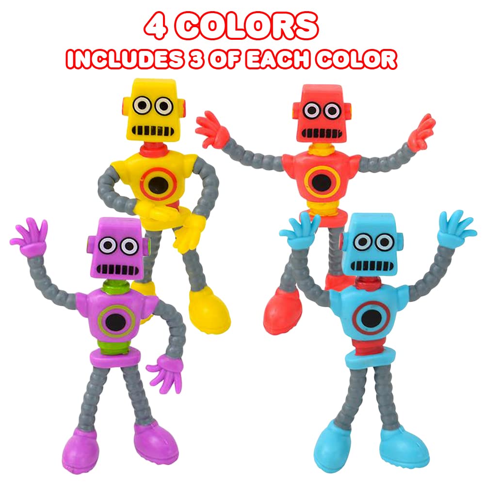 ArtCreativity bendable robot figure multi-color assortment for party favors.