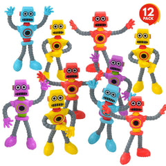 ArtCreativity bendable robot figure red close-up for tactile play and focus.