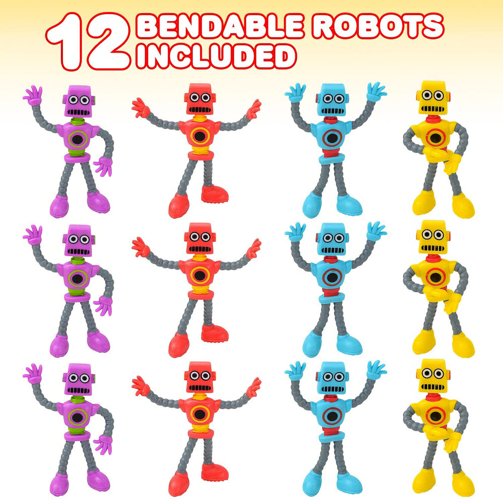 ArtCreativity bendable robot figure yellow pose enhances fidgety focus.