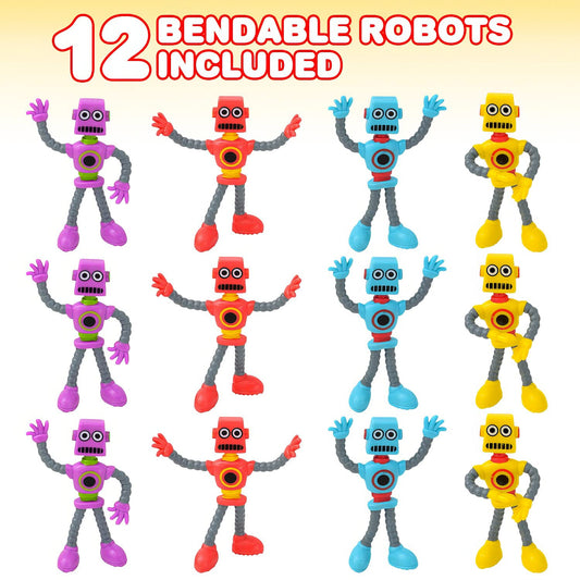 ArtCreativity bendable robot figure yellow pose enhances fidgety focus.