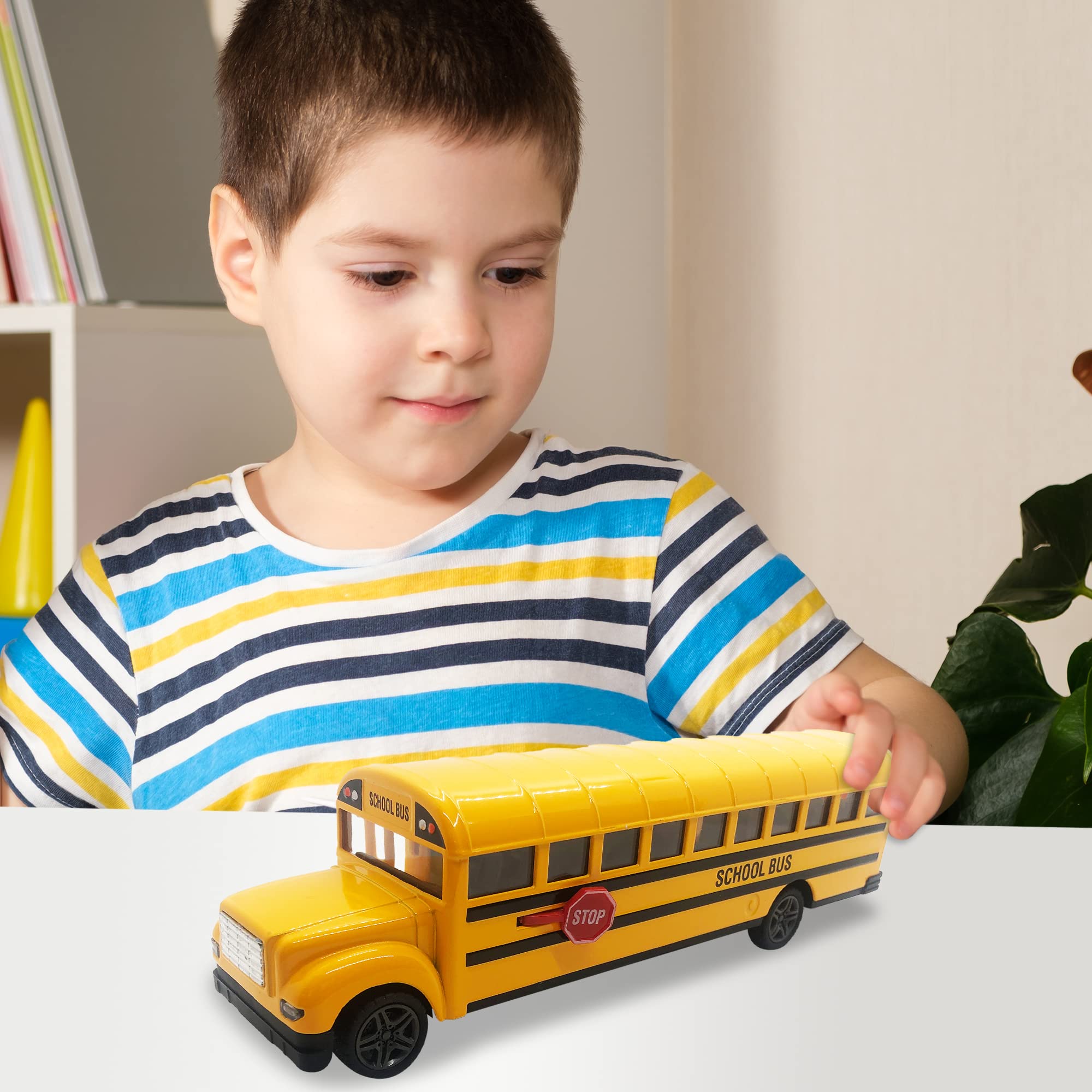 ArtCreativity birthday gift bus toy, durable and engaging.