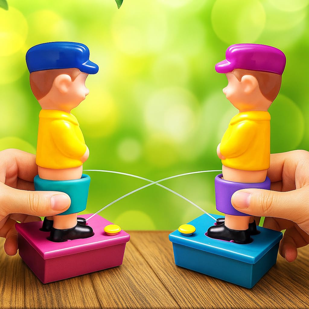 ArtCreativity blue-stand purple-hat squirter brings playful energy to gatherings.