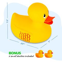 ArtCreativity bright yellow ducks stand out during tub time for easy retrieval.