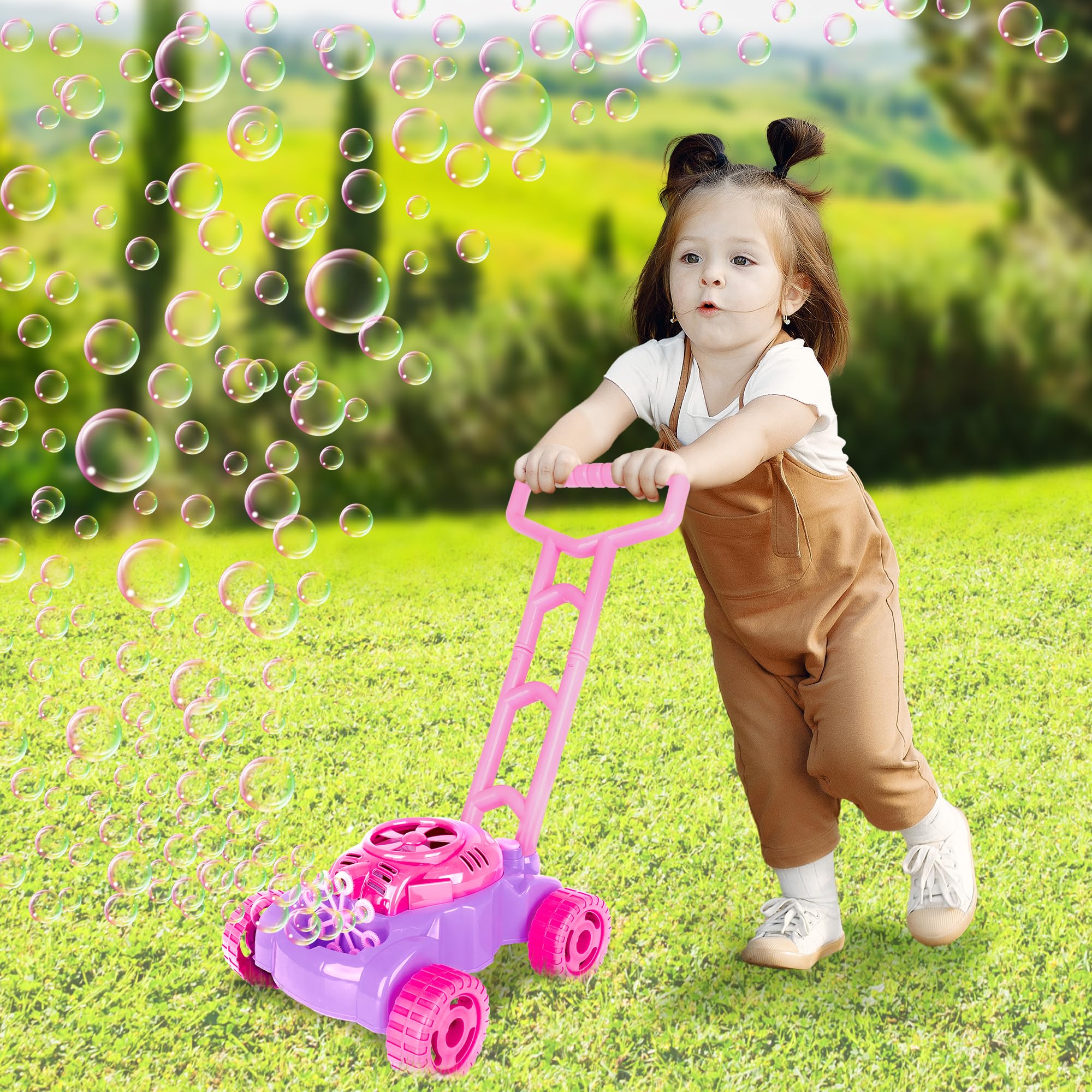 ArtCreativity Bubble Lawn Mower made of durable plastic designed for easy handling