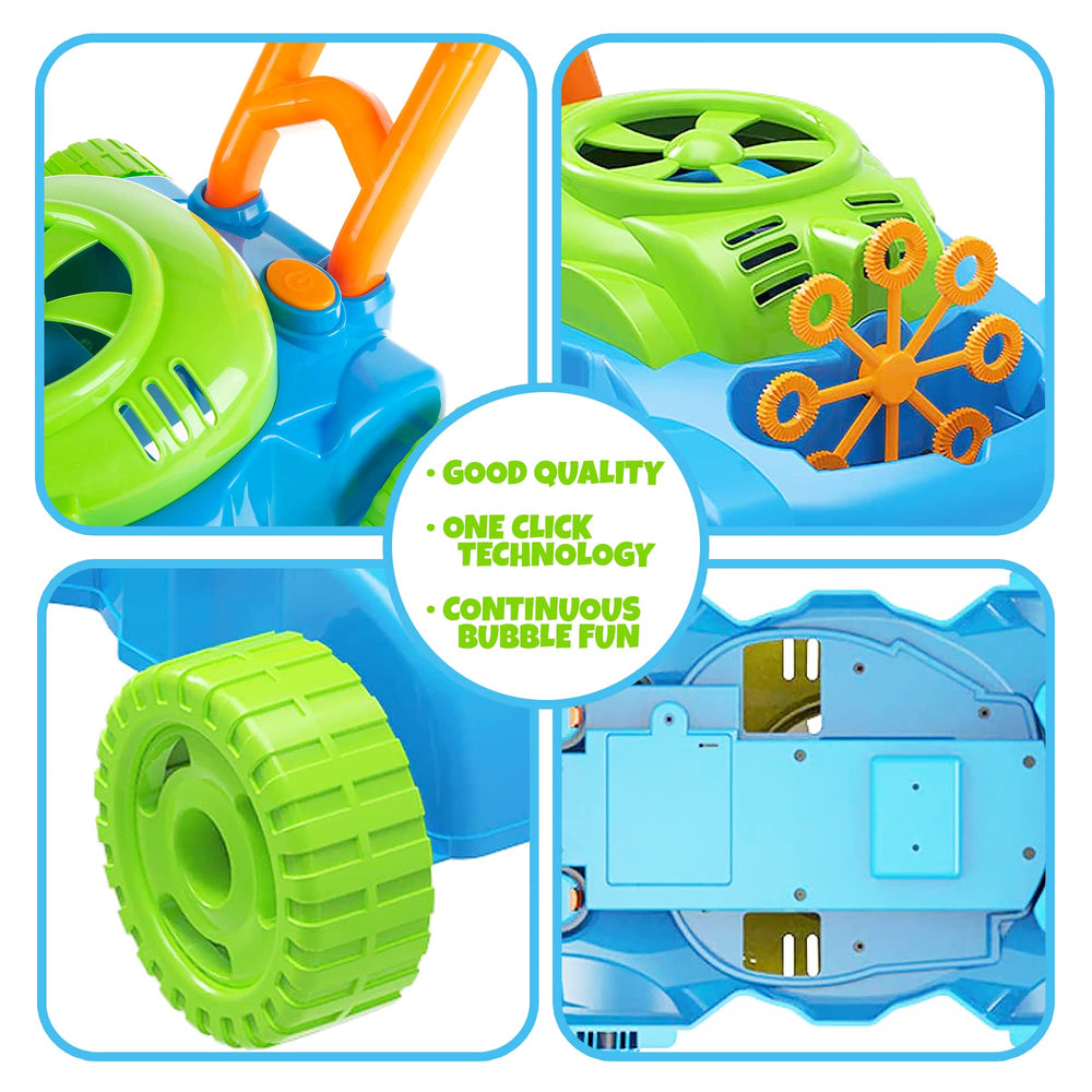 ArtCreativity bubble lawn mower easy to assemble and stores compactly.