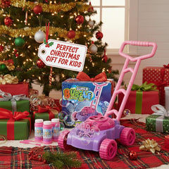 ArtCreativity Bubble Lawn Mower in action promotes active movement and bubble fun