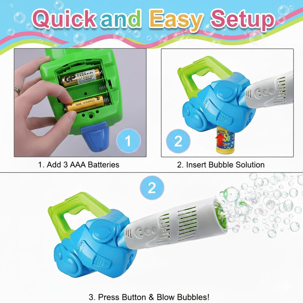 ArtCreativity Bubble Leaf Blower features bright colors for engaging outdoor sessions.