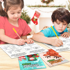 ArtCreativity Christmas coloring books feature adorable characters and festive icons.