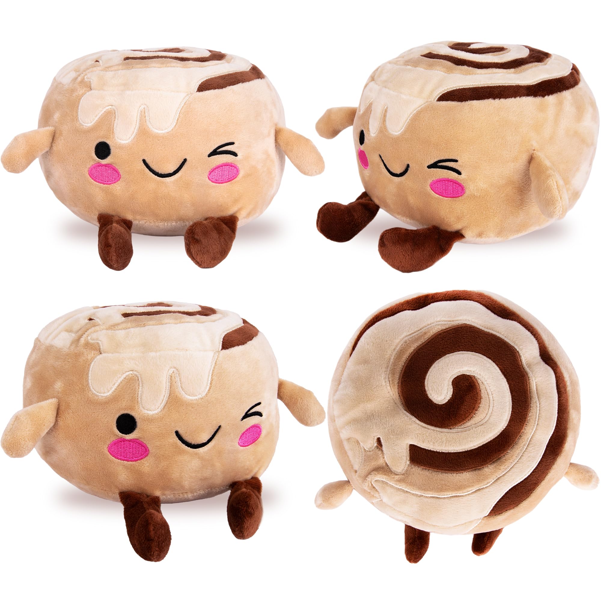 ArtCreativity cinnamon roll face detail with winky eyes and pink cheeks.