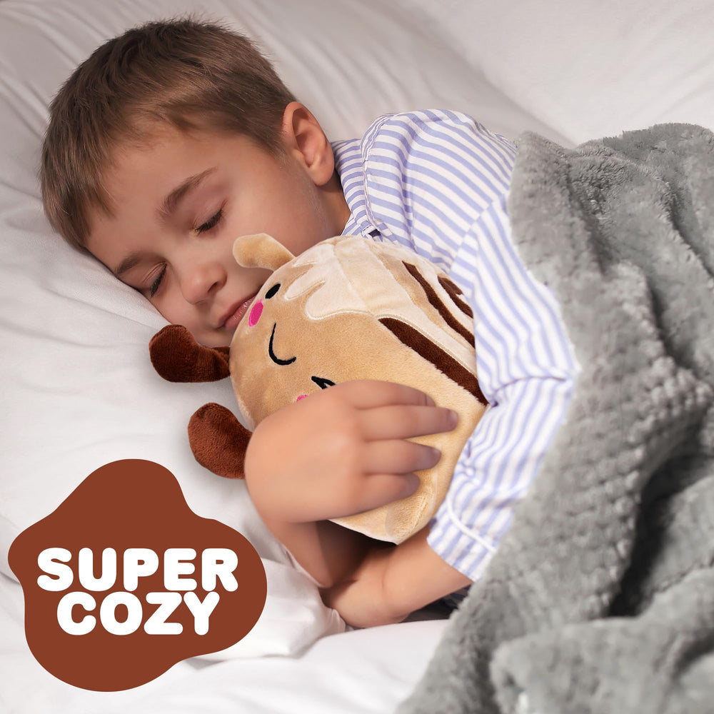 ArtCreativity cinnamon roll snuggle scene; ideal travel buddy and cuddle companion.