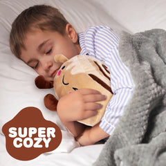 ArtCreativity cinnamon roll snuggle scene; ideal travel buddy and cuddle companion.