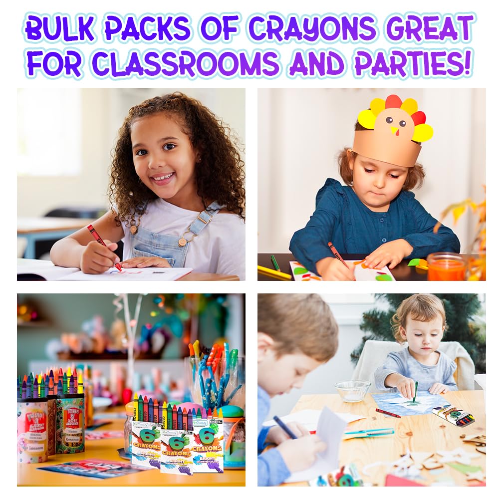ArtCreativity classroom scene with kids drawing using non-toxic crayons.